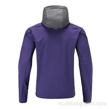 Толстовки мужские футбольные на молнии фиолетовые